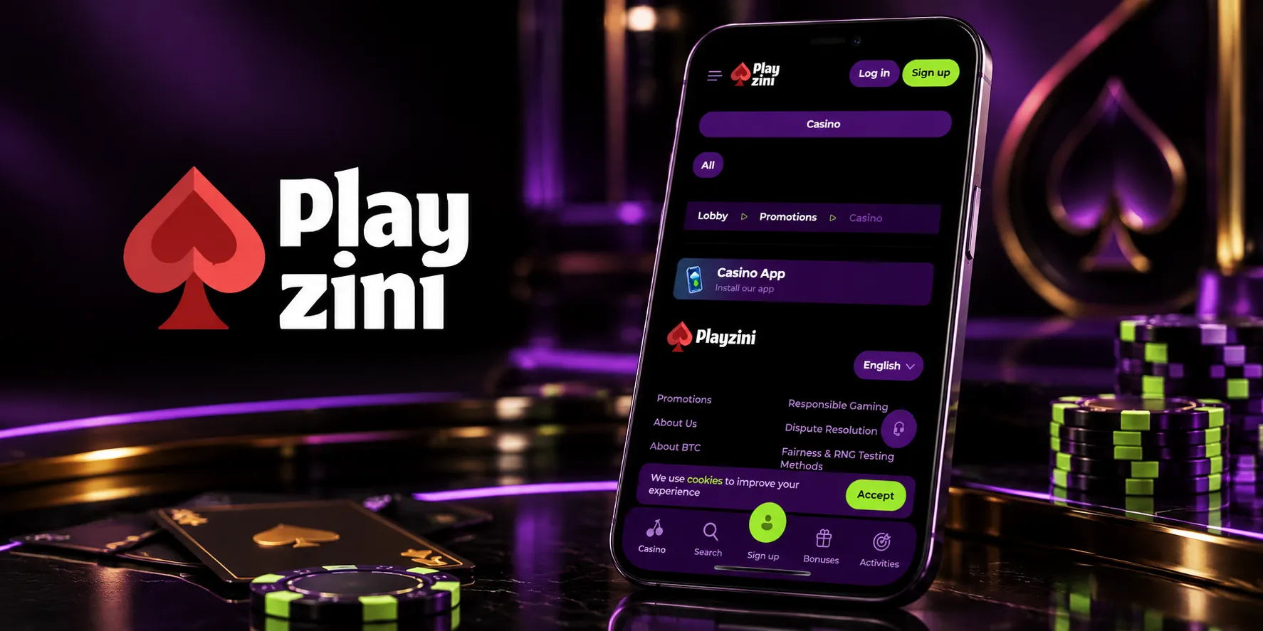 Playzini Casino App-schermafbeelding
